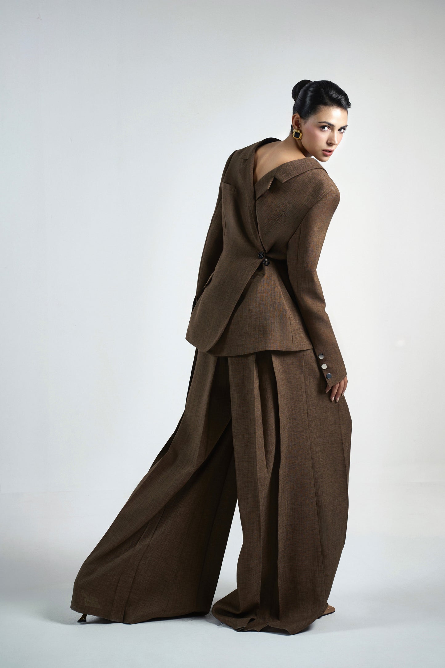 2-side Earth Brown Vest & Van Earth Brown Pants