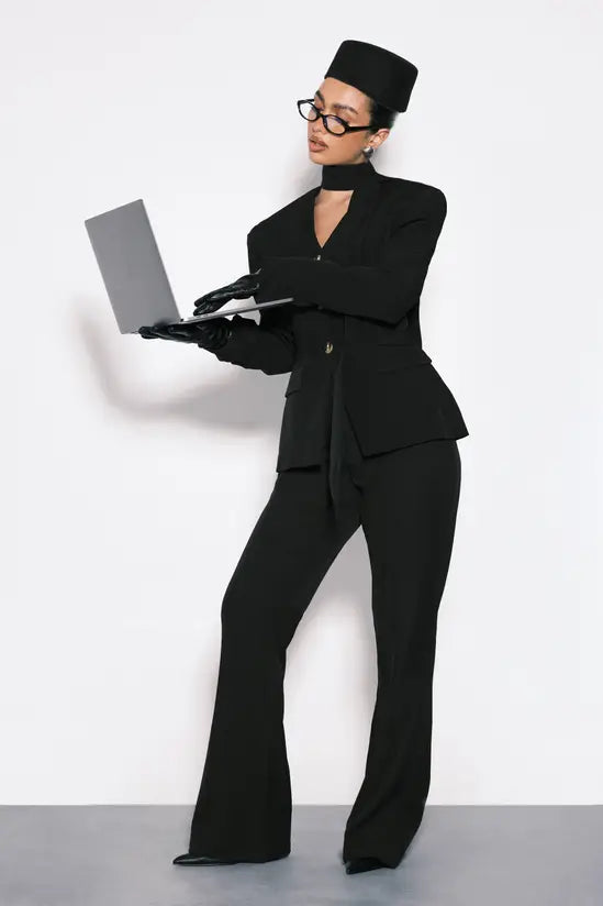 Boohoo Basics Tailored Flare Trouser