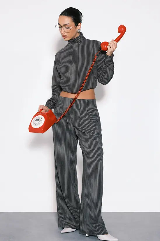 Peached Wide Leg Trousers